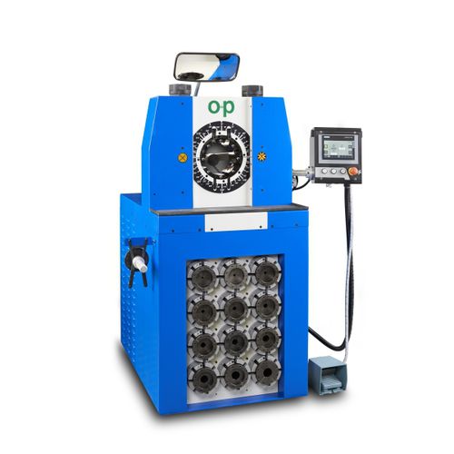 Машина для обжима шлангов TUBOMATIC V159ESполуавтоматическаягидравлическая с управлением от ПЛК