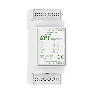 Устройство защиты от перенапряжений для линий передачи данных и телекоммуникаций DIN 24V-5NмоноблокDIN-рейка