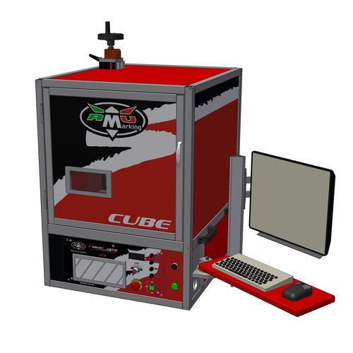 Маркировочный станок с волоконным лазером CUBECO2, импульсный волоконный лазер, металл