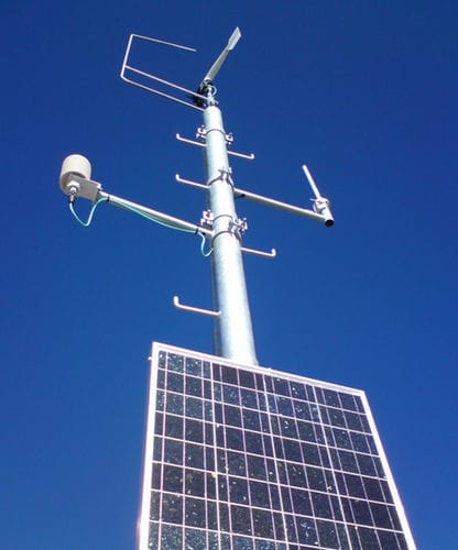 Solar power plant weather station AWS