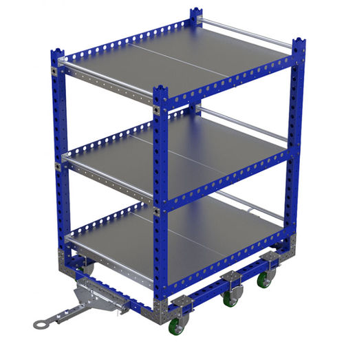 Тележка транспортная Q-100-0085металлическаяполкашестиколесная