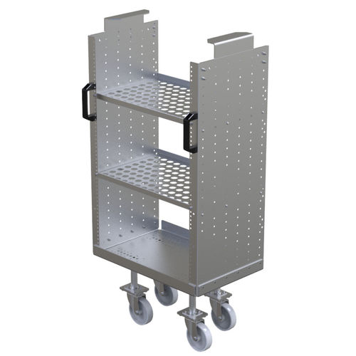 Тележка погрузочно-разгрузочная Q-100-0421металлическаяполкас поворотными роликами