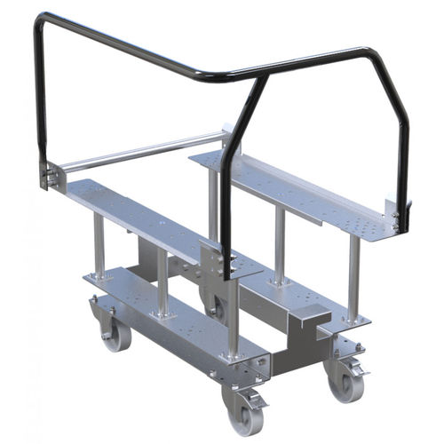 Тележка перегрузочная Q-100-0435металлическийподдонс поворотными роликами