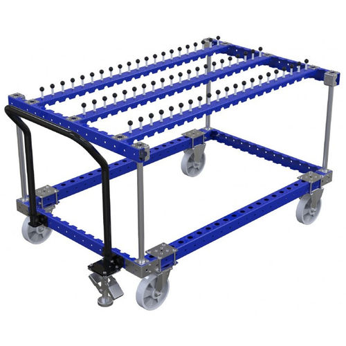 Handling cart Q-100-0357metalfor pipeswith swivel casters