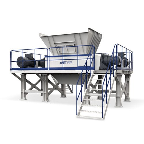 Двухвальный измельчитель серии GDL для твердых и сыпучих отходов, прочный, с высоким крутящим моментом