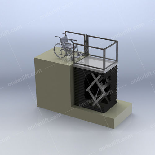 Гидравлический лифт серии EXTдля людей с ограниченными физическими возможностямиплатформа из нержавеющей стали