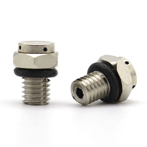 Пробка шестигранная МИВ-06МСрезьбовая, никелированная латунь