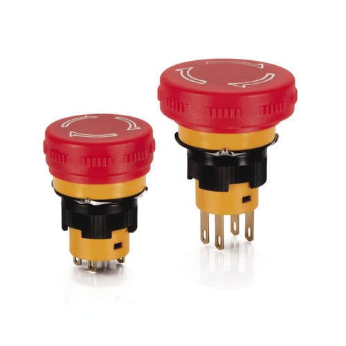 Кнопочный выключатель аварийной остановки K16грибоIP65для панельного монтажа