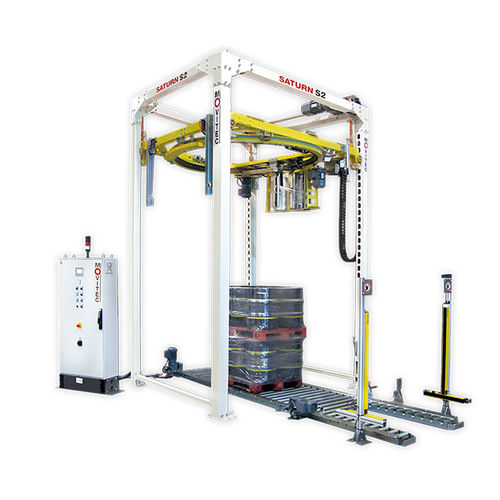 Упаковщик в стрейч-пленку с вращающимся кольцом MOVITEC Saturn S2Полностью автоматический поддон для промышленного применения