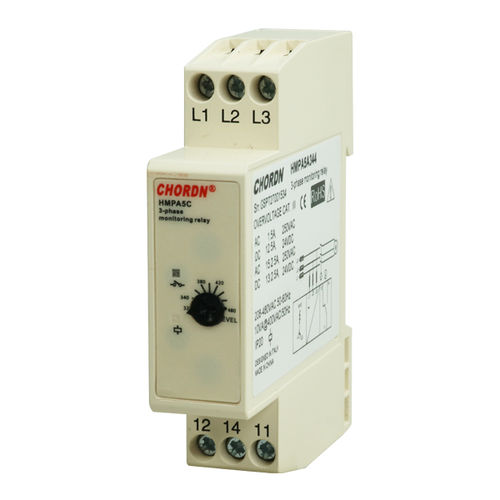 Реле контроля пониженного напряжения HMPA5C, последовательное чередование фаз, обрыв фазы SPDT