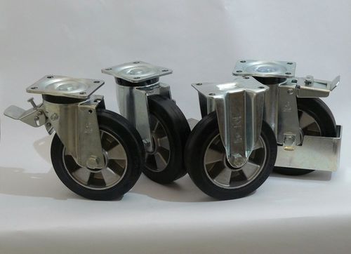 Поворотный ролик ELASTIC + P60опорная плитас тормозомдля тяжелых условий эксплуатации