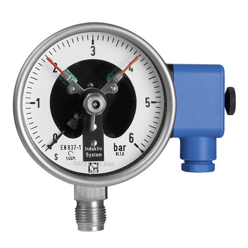 Манометр с трубкой Бурдона RU/V136, с циферблатом, резьбой, с электрическим контактом