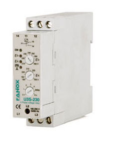 Реле защиты последовательности фаз U3, потеря напряжения при асимметрии фаз