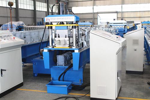 Машина для производства желобов, автоматическая резка, управление с ПЛК