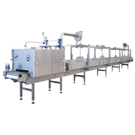 Пастеризатор макаронных изделий автоматический, с управлением от ПЛК, в линию