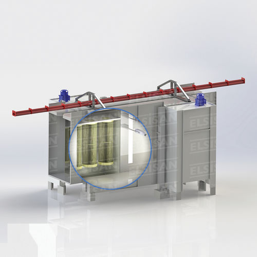 Закрытая камера порошковой окраски картриджного фильтра