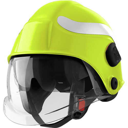 Каска пожарного SFH001желтыйс козырьком светоотражающим