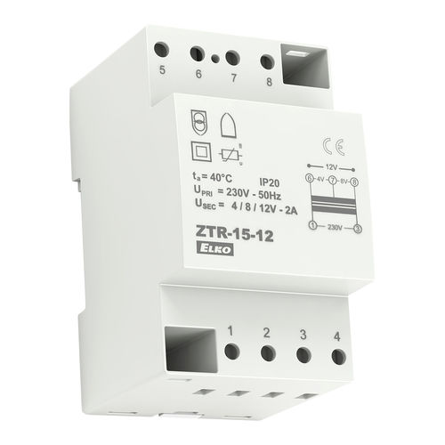 Трансформатор электропитания ЗТР-15-12инкапсулированный на DIN-рейку переменного тока