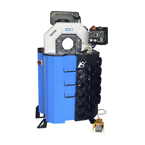 Машина для обжима шлангов YB-120Lавтоматическая с ножным управлениемкомпактная