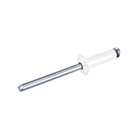 Заклепка потайная RAINBOW -STANDARD- RAL 9010 AL/STкруглая головкастальной серый