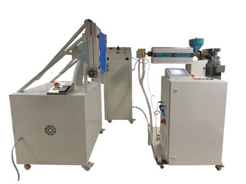 Экструдер для нетканого материала, полученный методом выдувания из расплава, E-25/25-D, одношнековый