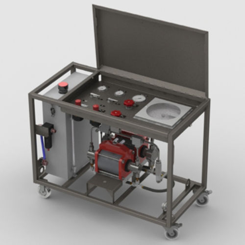 Установка для испытаний под давлением для цеха BMSmobileс пневматическим приводом