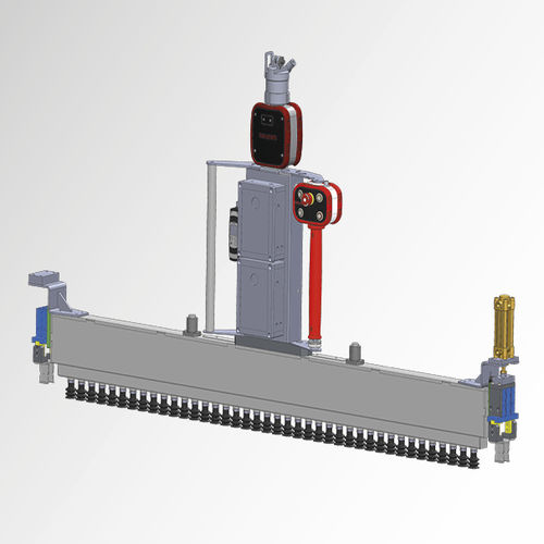 Glass plate lifting beam pneumatic