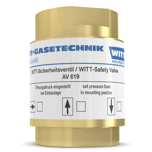 Клапан предохранительный газовый AV 619для резервуаровдля трубопроводаиз латуни