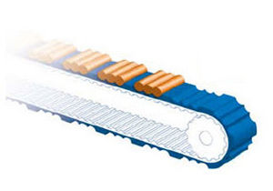 Slotted belt plasticcoated