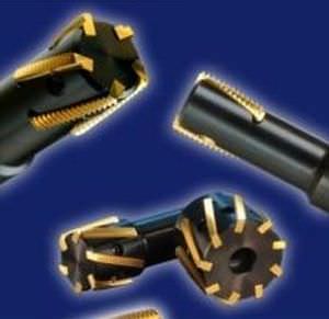 Фреза насадковая со спиральной вставкой, резьба