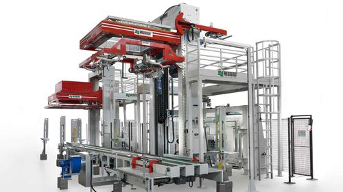 Автоматическая линия упаковки стеклянных бутылок