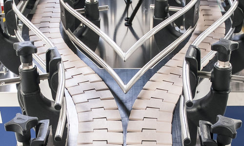 Belt conveyor for the food industryfor bottlesautomatic