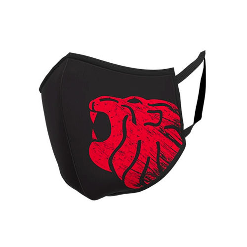 Маска многоразовая полумаска ЛЕВ, крепящаяся за ушами, вата.