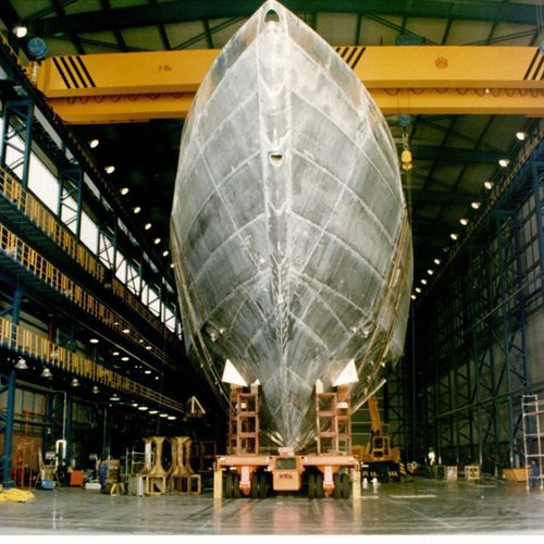 Diesel self-propelled trailer more than 6 axlesfor heavy loadsfor shipbuilding