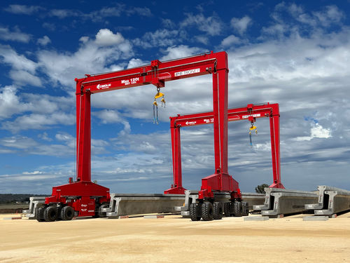 Портальный транспортер на резиновых колесах MST 120для сборных балокдля тяжелых грузов