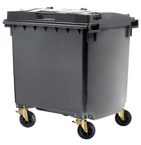 Контейнер для городских отходов из ПЭВПс крышкой на 4 колеса