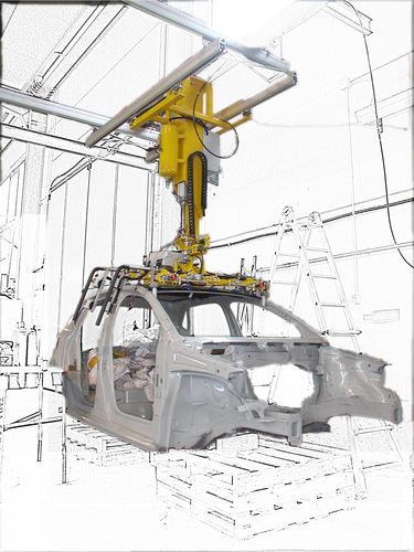 Manipulator with gripping tool Atislinear for auto parts handlinghandlingpower