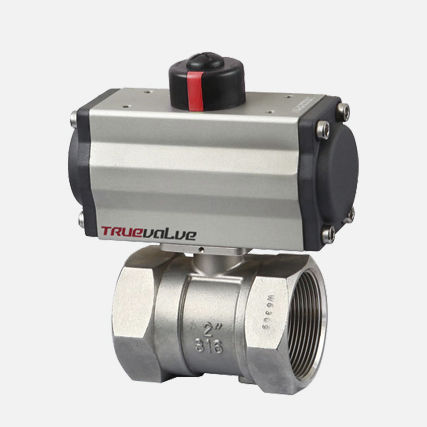 Металлический шаровой кран пневматический «мама-мама»