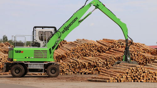 Погрузчик бревен с поворотным рычагом 723 Emobile