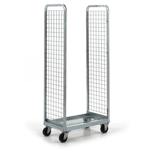 Metal trolley KW2405690W200E4polyurethaneshelfbasket