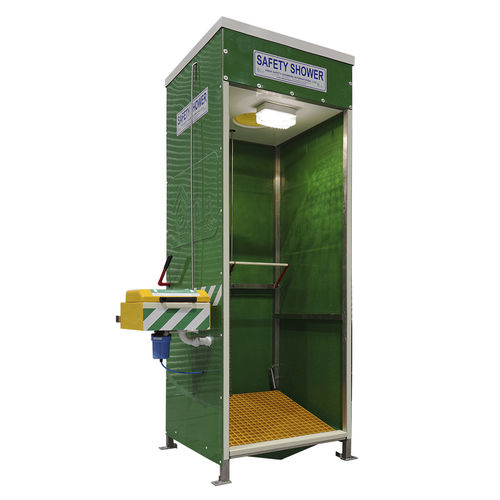 Напольный аварийный душ CS1Rсо станцией для промывания глаздля взрывоопасных зон внутри помещения