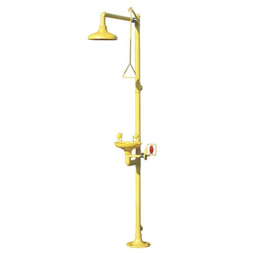 Напольный аварийный душ FS1M-Eсо станцией для промывания глаздля интерьерадля взрывоопасных сред