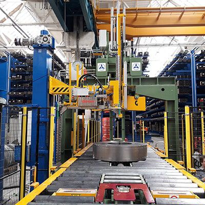 Автоматическая обвязочная машина для рулонов сталидля упаковочной промышленности