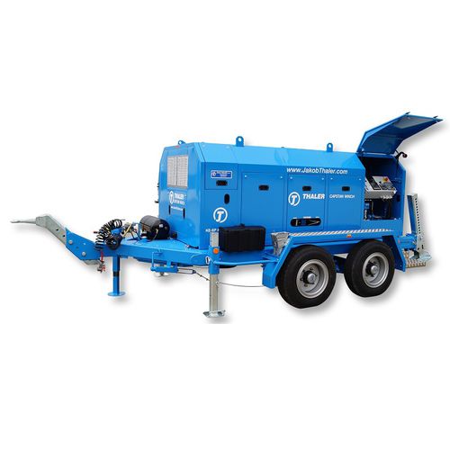 Лебедка кабестановая с дизельным двигателем серии KE-SP 80для замены кабельных труб