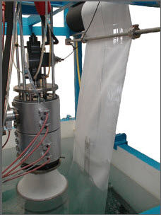 Линия экструзии пластиковой сетки производительностью 80 - 320 кг/ч для термопластов.