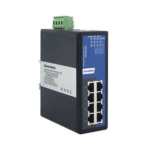 8-портовый сетевой коммутатор серии IES318, неуправляемый уровень, 2 оптоволокна