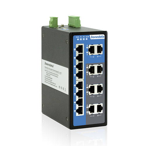 Сетевой коммутатор с 16 портами серии IES3016, неуправляемый уровень, 2 оптоволокна