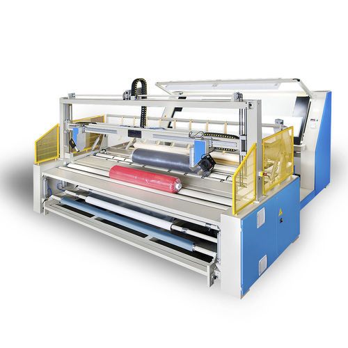 Машина для контроля ткани без натяжения ISP 220 + IMB SAс платформойс упаковочной системой