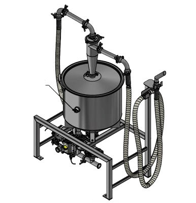 Резервуар для вторичного сырья AMProСклад для сыпучих сточных вод для порошков