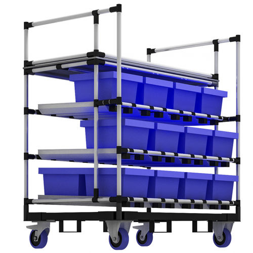 Тележка складская металлическаяполкаконтейнер